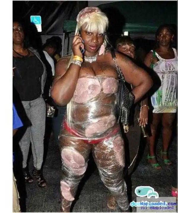 Unbelievable! What this Woman Was Caught on Camera Wearing in Public Will Shock You (Photo)